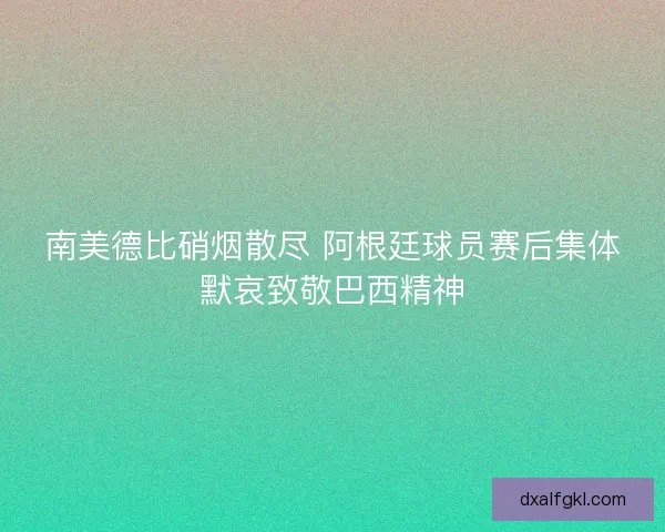 南美德比硝烟散尽 阿根廷球员赛后集体默哀致敬巴西精神